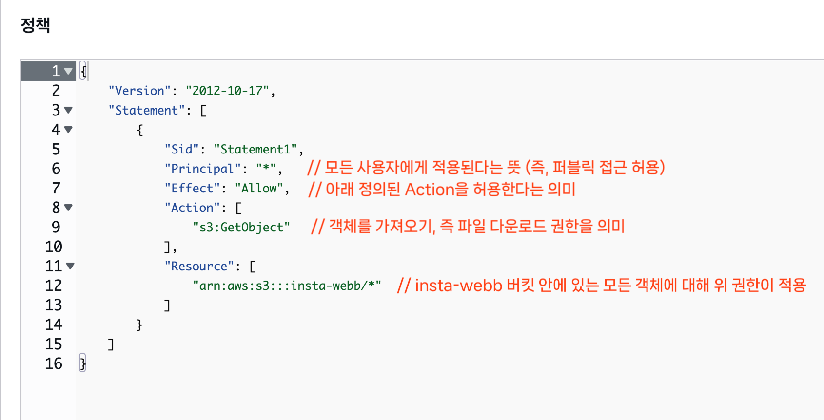 버킷 정책