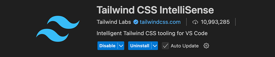 Tailwind CSS IntelliSense